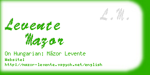 levente mazor business card